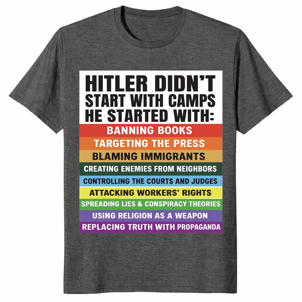 Anti fascism shirt dark heather