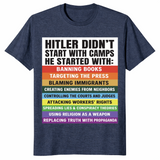Anti fascism shirt heather navy