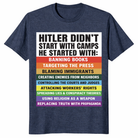 Anti fascism shirt heather navy