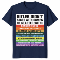 Anti fascism shirt in navy