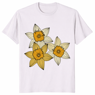 Anti MAGA daffodil shirt on white short sleeve tee
