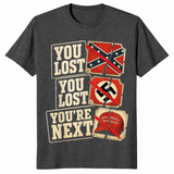 Anti-MAGA shirt dark heather grey
