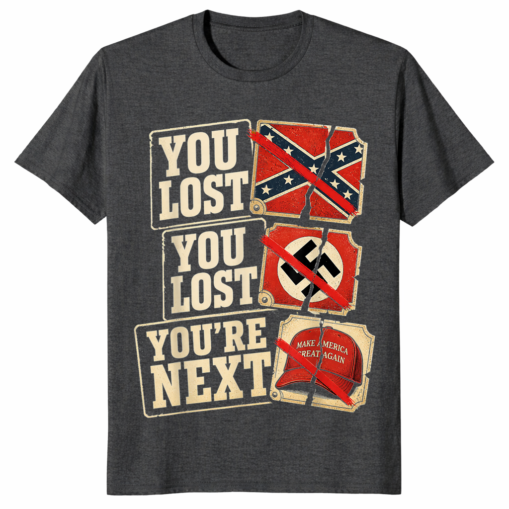 Anti-MAGA shirt dark heather grey