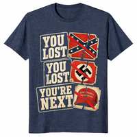 Anti-MAGA shirt heather navy