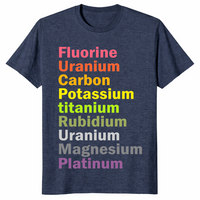 Anti-Trump chemistry shirt in heather navy