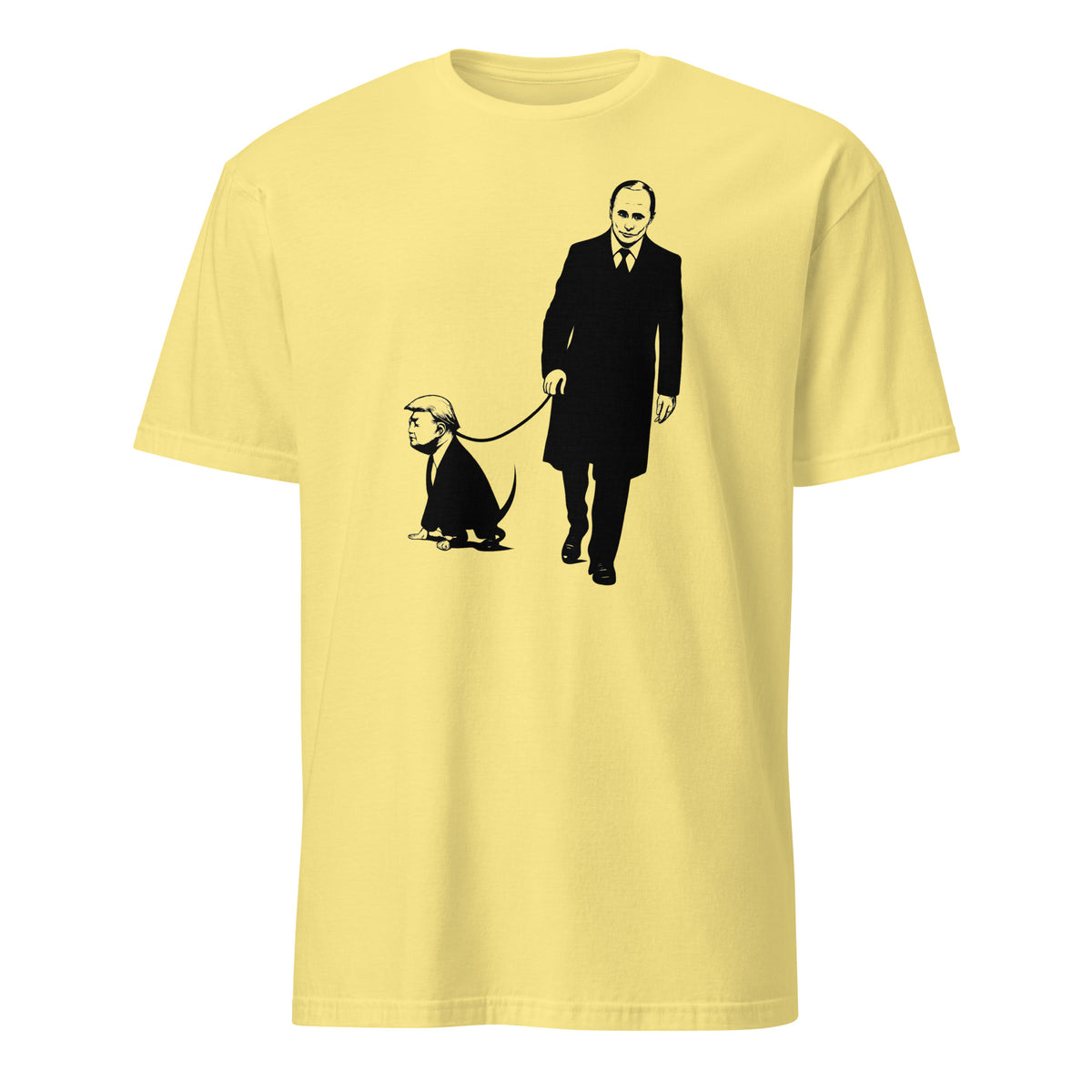 Cornsilk color Anti-Trump Shirt with Trump Putin’s Dog artwork by Cuccico