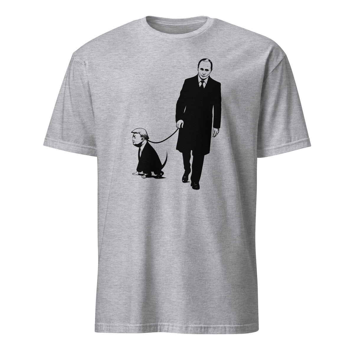 Sport grey Anti MAGA Shirt with Trump Putin’s Dog graphic by Cuccico