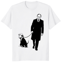 White Anti-Trump Shirt with Trump Putin’s Dog graphic by Cuccico