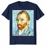 Art lover gift Van Gogh self portrait tee styled for casual everyday wear