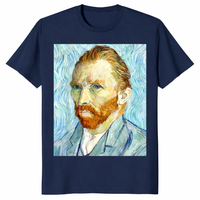 Art lover gift Van Gogh self portrait tee styled for casual everyday wear