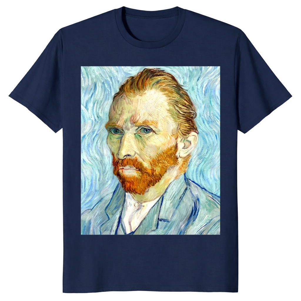 Art lover gift Van Gogh self portrait tee styled for casual everyday wear