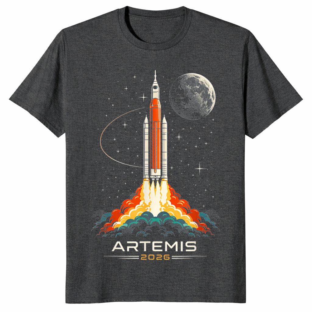 Artemis II T-Shirt – Space Rocket Launch Moon Mission 2026 | Cuccico