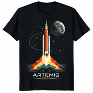 Artemis II T-Shirt – Space Rocket Launch Moon Mission 2026 | Cuccico