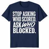 Ask who blocked shirt in navy