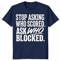 Ask who blocked shirt in navy
