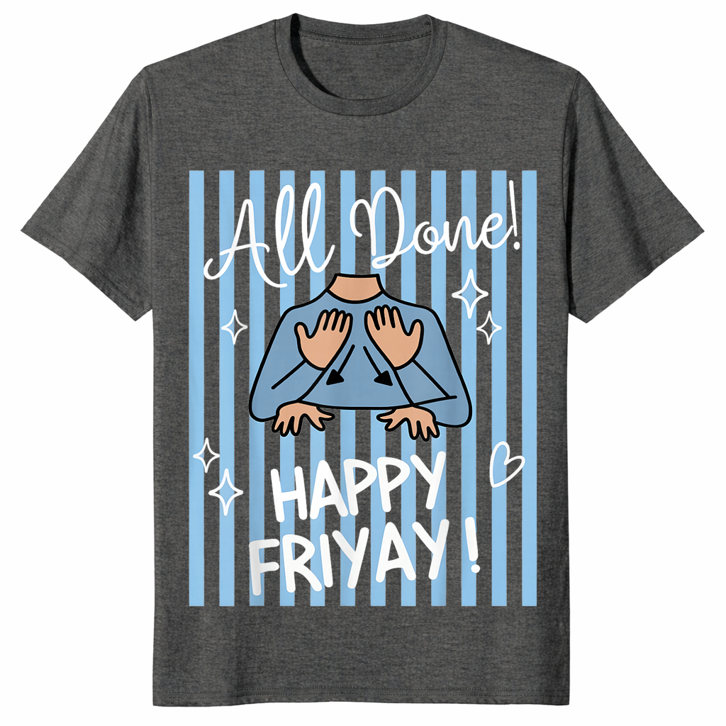 ASL teacher shirt dark heather