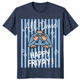 ASL teacher shirt heather navy