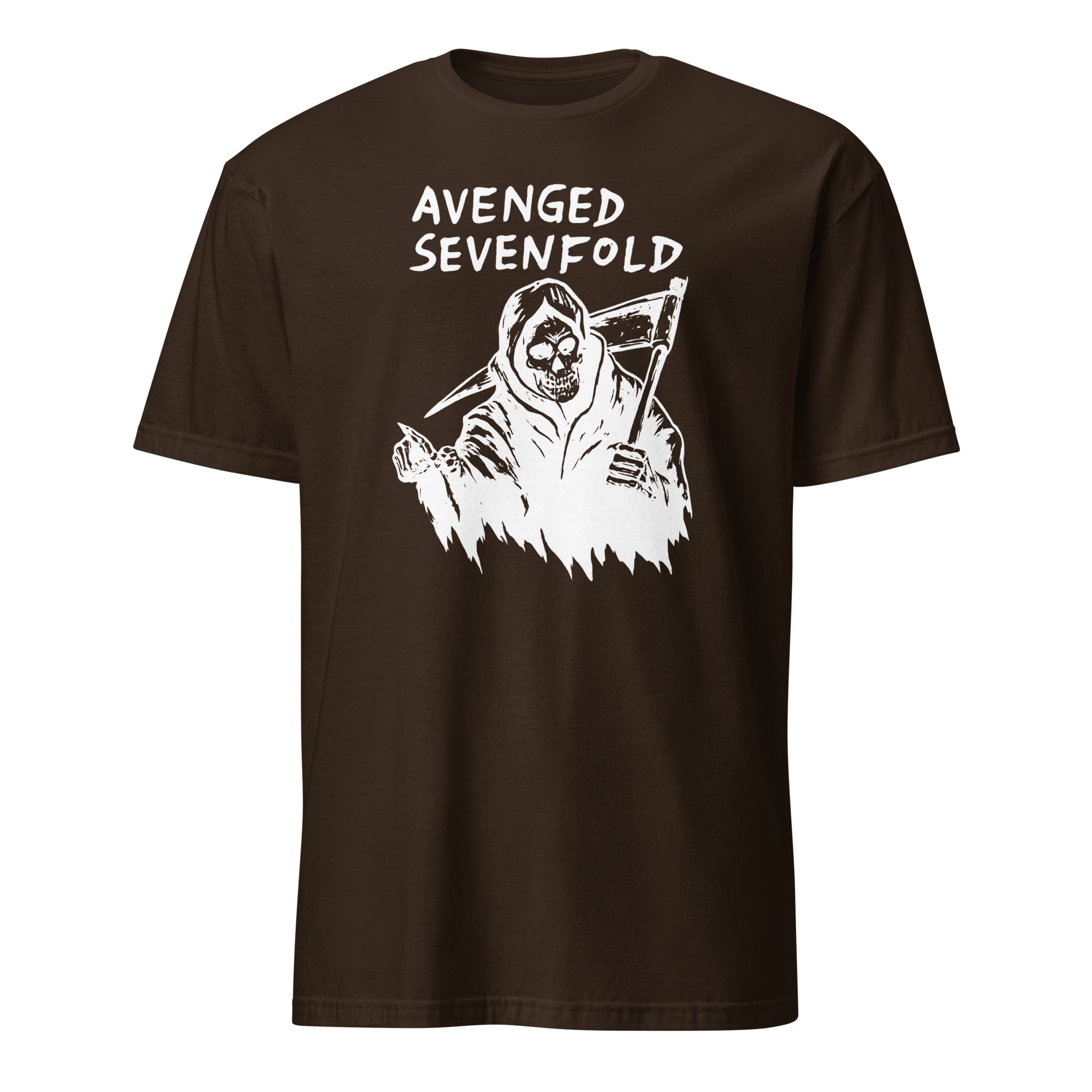 Avenged Sevenfold Chicago 2025 Skull Wings T-Shirt in Dark Chocolate Brown by Cuccico