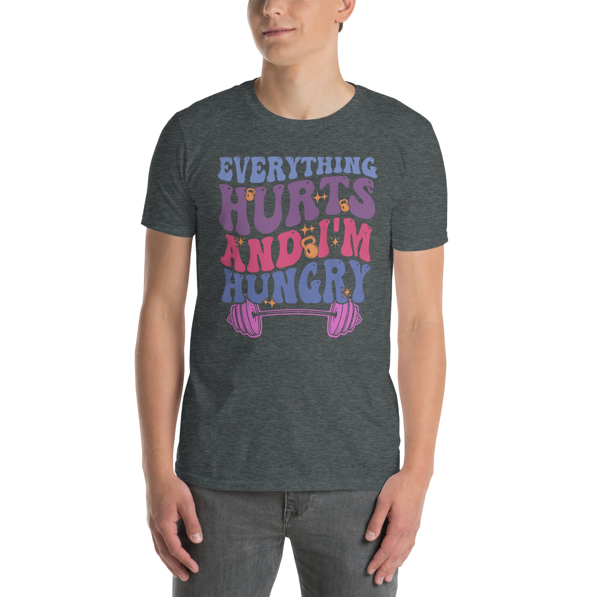 Funny Workout Gym T-Shirt: Everything Hurts & I'm Hungry - Cuccico Design