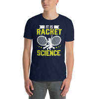 Funny Tennis T-Shirt: It's Racket Science Design - Cuccico Design