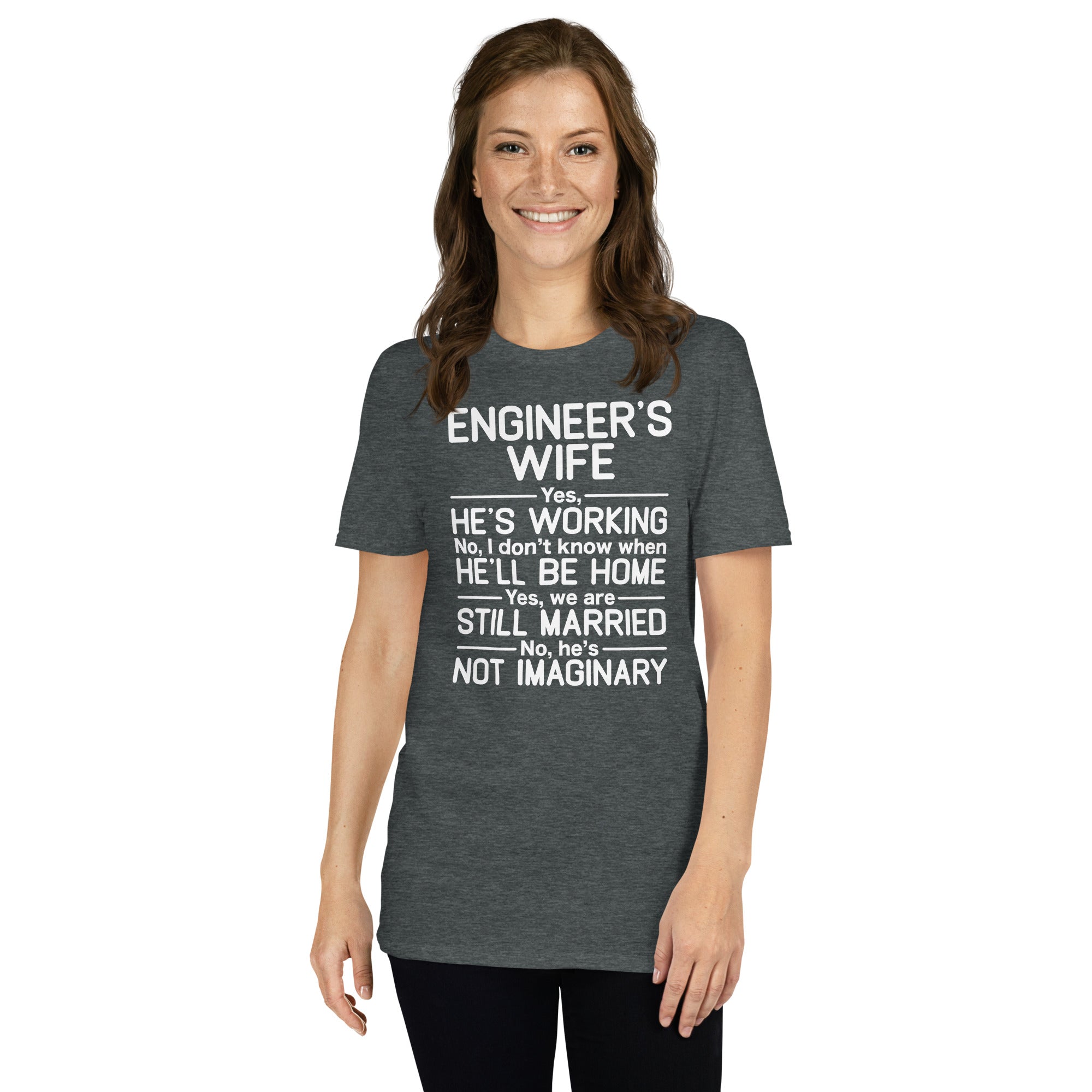 Funny Engineer's Wife T-Shirt | Yes He's Working Gift - Cuccico Design