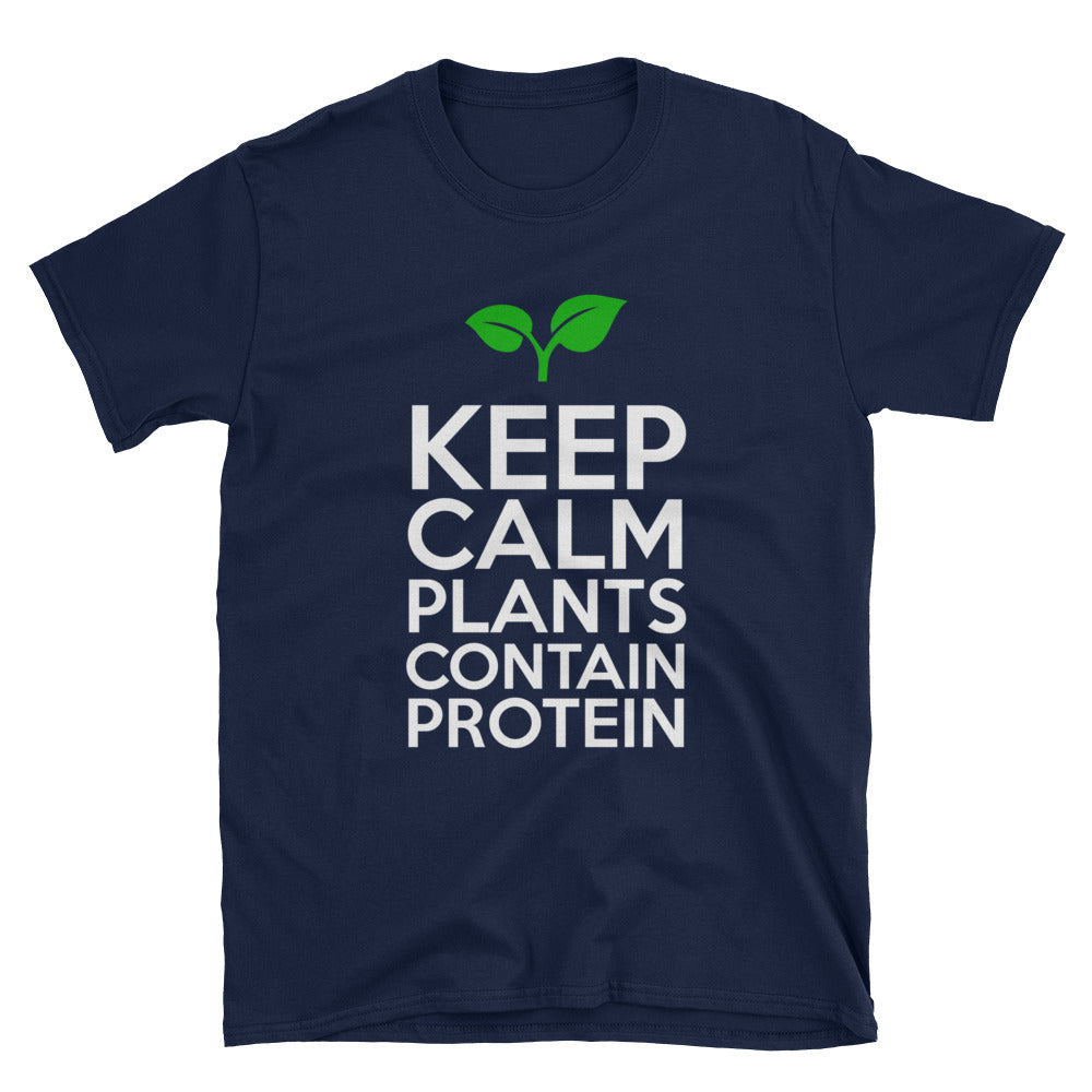 Funny Vegan T-Shirt | Plants Contain Proteins Gift - Cuccico Design