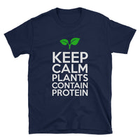 Funny Vegan T-Shirt | Plants Contain Proteins Gift - Cuccico Design