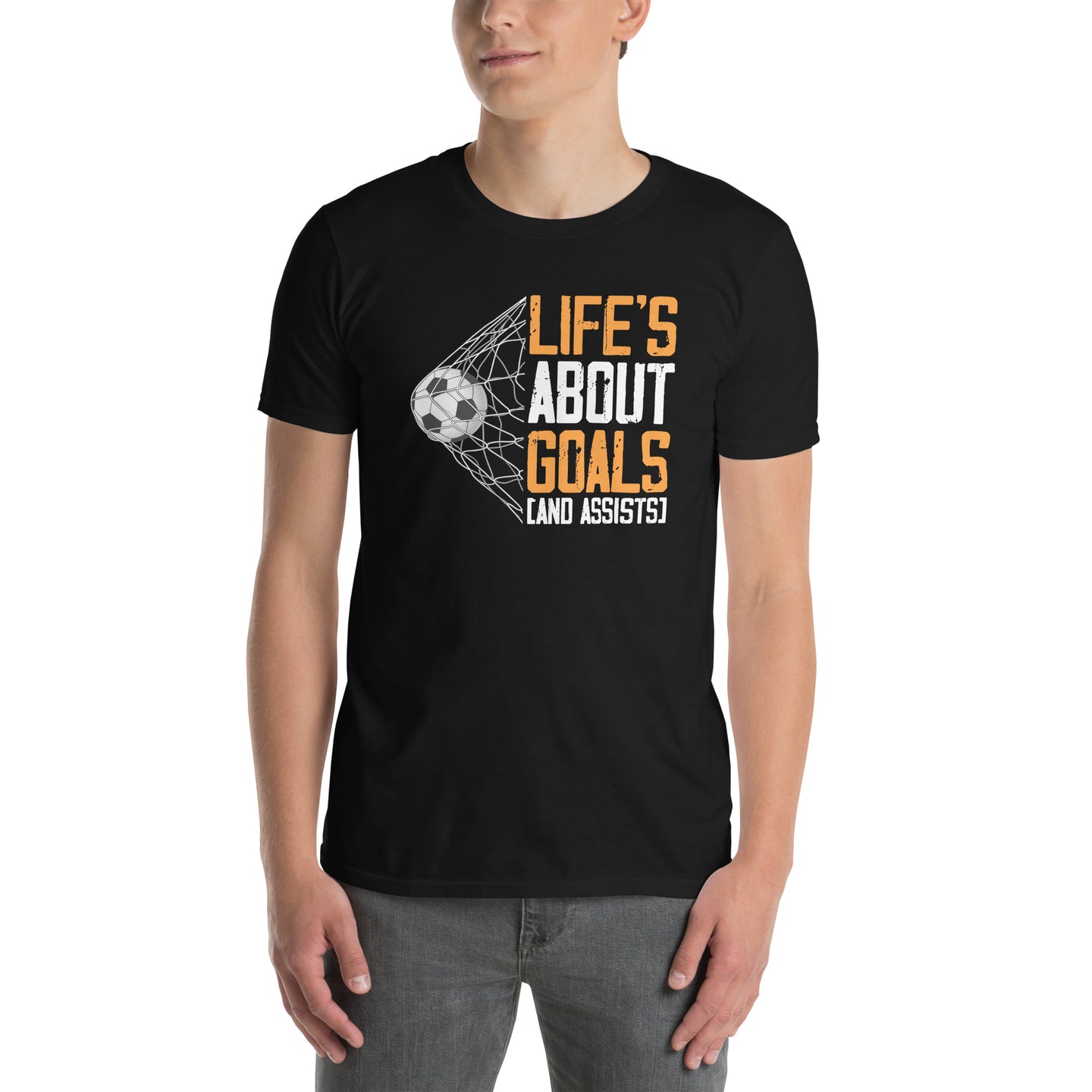 Boys Soccer Shirt: Life's About Goals T-Shirt - Cuccico Design