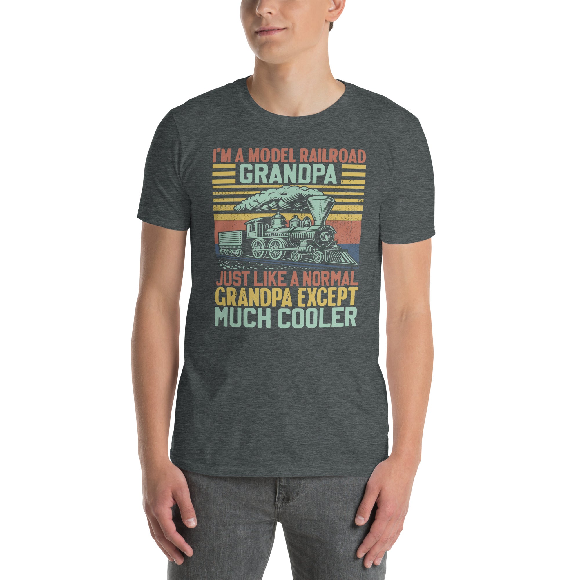Model Railroad Grandpa T-Shirt | Train Collector Gift - Cuccico Design