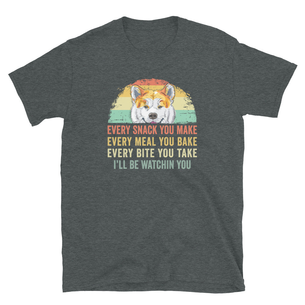 Akita Owner T-Shirt: Every Snack You Make Akita Dog Shirt - Cuccico Design