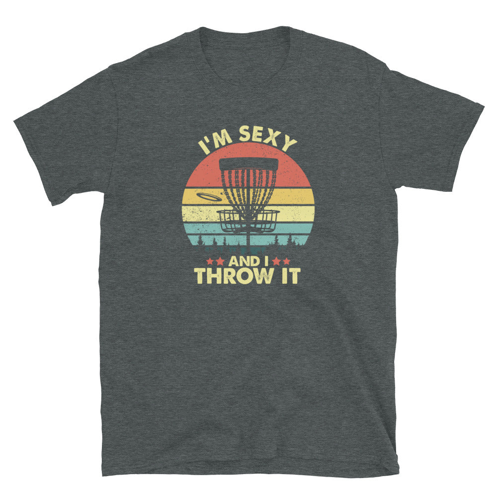 Funny 'Sexy I Throw It' Disc Golf T-Shirt | Vintage Style - Cuccico Design