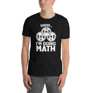 Funny Weightlifting T-Shirt: Shhhh I'm Doing Maths Gym Shirt - Cuccico Design