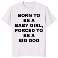 Baby girl big dog shirt ice grey