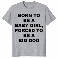 Baby girl big dog shirt sport grey