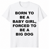 Baby girl big dog shirt white