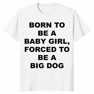 Baby girl big dog shirt white