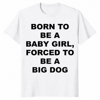 Baby girl big dog shirt white