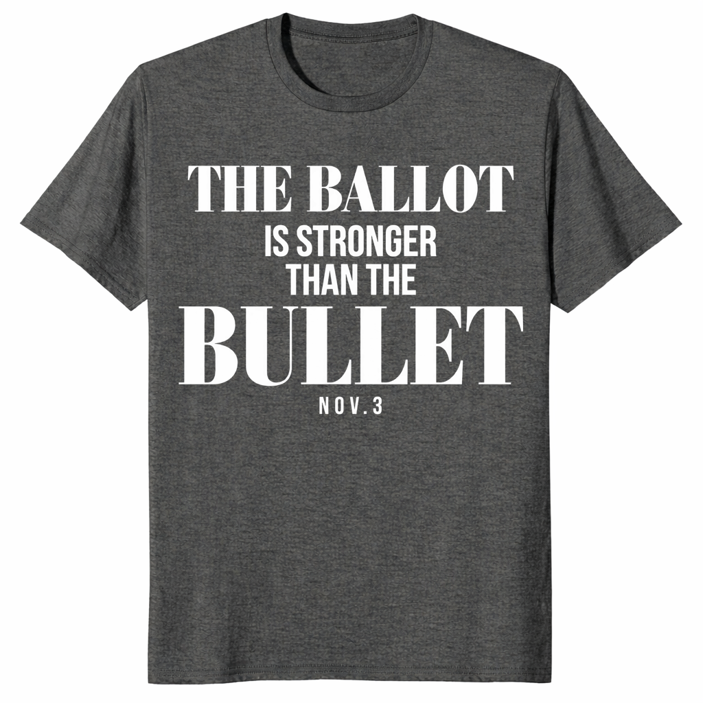 Ballot stronger than bullet in dark heather