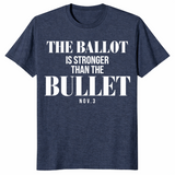 Ballot stronger than bullet in heather navy