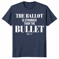 Ballot stronger than bullet in heather navy