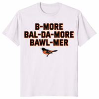 Baltimore accent shirt B-More Bal-Da-More Bawl-Mer in ice grey