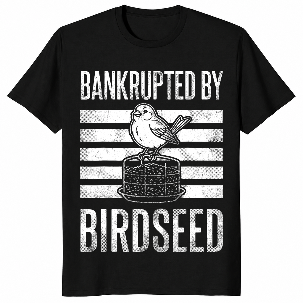 Bankrupted By Birdseed Funny Bird Watching Lover T-Shirt | Cuccico