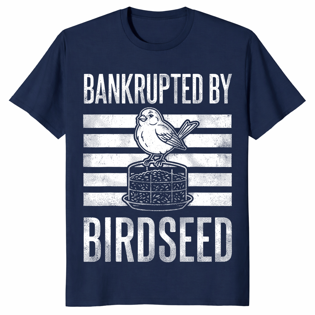 Bankrupted By Birdseed Funny Bird Watching Lover T-Shirt | Cuccico