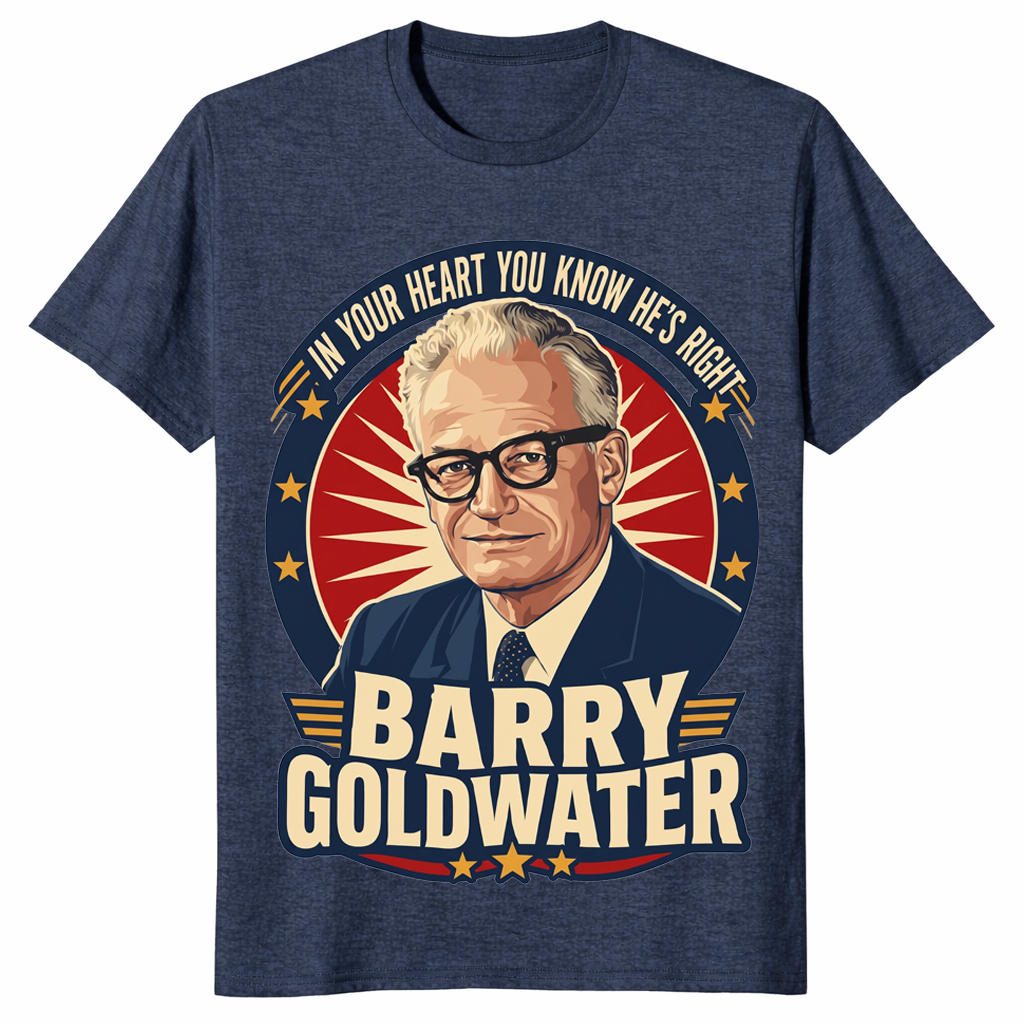 Barry Goldwater shirt heather navy