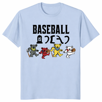 Baseball bear graphic t-shirt with vintage sports fan style