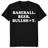 Baseball beer bullshit shirt in black