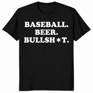 Baseball beer bullshit shirt in black