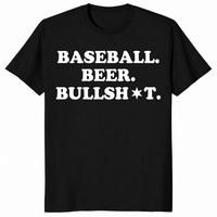 Baseball beer bullshit shirt in black