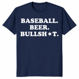 Baseball beer bullshit shirt in navy
