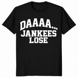 Baseball rivalry shirt in black, funny rival fan trash talk tee
